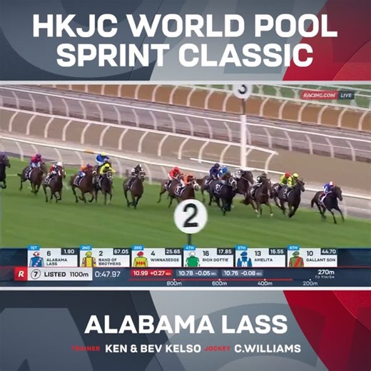 41K views · 373 reactions | Alabama Lass conquers the Flemington straight, staving off her challengers to record a famous victory for Ken & Bev Kelso  @CWilliamsJockey | Racing.com | Facebook