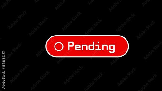 Pending Status Loading Animation Red UI Indicator Badge Loop
