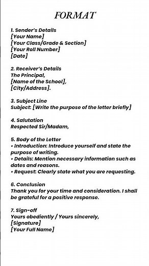 Letter to the Principal | Format and Example