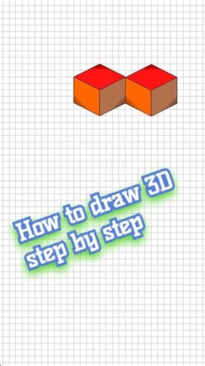 How to draw 3D step by step #shorts