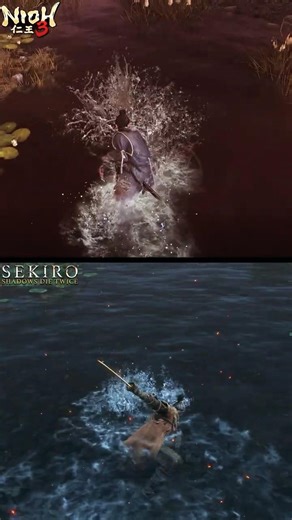 Nioh 3 vs Sekiro - Water Physics Comparison #sekiro #nioh3