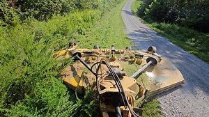 Kioti RX7320 Bush Hogging Mile-Long Driveway with 12' Bushwhacker