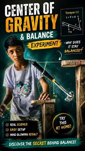 Easy Center of Gravity Science Experiment for School #baitamnhs #experiment #scienceexperiment #atl