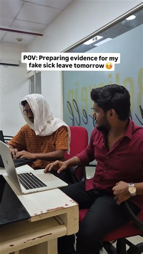 Sick leaves in office 🤣 #comedy #contentcreation #funny #digitalmarketing #office