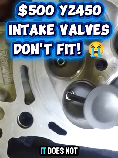 New Intake Valves Challenge: $500 Yamaha YZ450 Rebuild