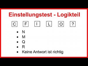 Einstellungstest Teil 2 - Logik mit Buchstaben, Logisches Denken trainieren | LehrerBros