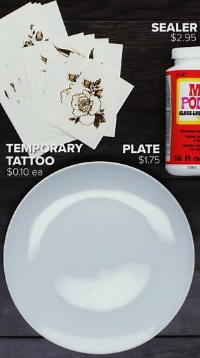 Create your own custom set of flatware with this temporary tattoo hack! | Blossom