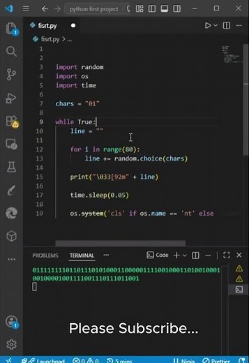 Python Matrix. #shorts # #coding #programming