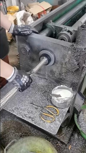 Metal Thread Cutting ⚡ | Smooth Tapping Process #Shorts #machine