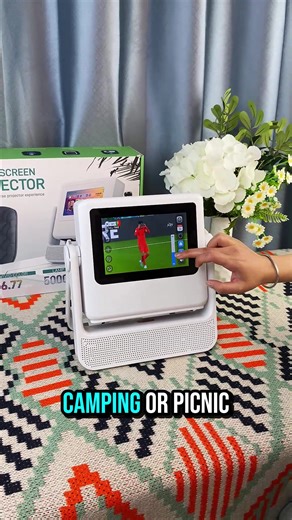 👍A5 Auto-framing without setup hassle, lightning-fast mirroring across iOS and Android. Perfect for learning with the kids or fitness routines. Shop with confidence 🛍️ #HomeEssentials #HomeCinema #PortableProjector #Projector #fyp