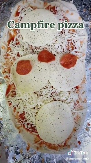 Campfire pizza is always a fun activity #food #podcast #chef #cooking #pizza #camping #camp #fun