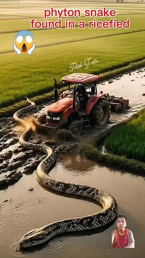 Phyton snake found in a ricefield #fblifestylelife #aiartwork #AICreativity #hilightseveryonefollowers #credittotherightfulownerofthisvideo | Analou Gaudia