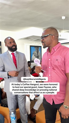 At today's Coffee Hangout, we were honored to host our special guest, Isaac Fayose, who shared deep knowledge on pressing national conversations that affect us as a people. He spoke on Obi Cubana's recent appointment, highlighting what it represents for visibility, influence and the growing recognition of private sector impact in national affairs. Beyond that, he addressed the continued incarceration of Namdi Kanu and what it reflects about the political climate in Nigeria. A key point emphasize