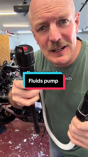 Electric fluids pump. No more spillage. 😍 #garage #pump #electricpump #carscene #spotlightproduct