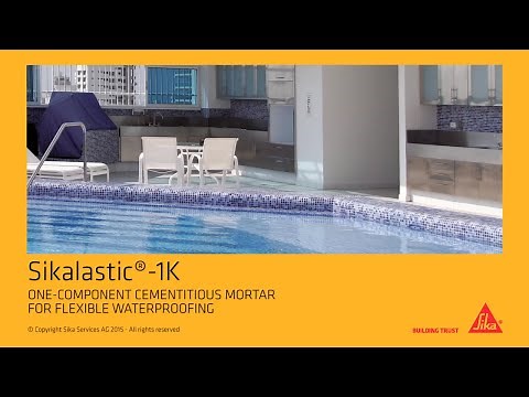 Sikalastic®-1K: One-component cementitious Mortar for flexible Waterproofing (long-version)
