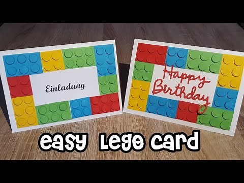 Lego Geburtstagseinladung oder Geburtstagskarte/Lego Invitation Card, Birthday Card