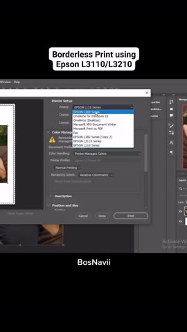 Borderless Print using Epson L3110/L3210 #printing #tutorial | Marvin Nava