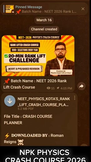 NEET 2026 Physics Crash Course by NPK | Rank Lift Crash Course 2026 🔥