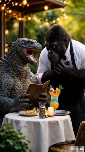 🔥 ГОДЗИЛЛА АТАКУЕТ… меню! КОНГ в шоке 😲 #Годзилла #КингКонг