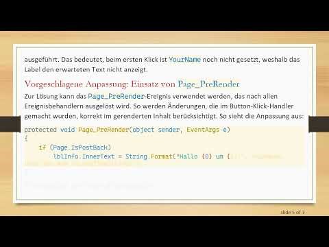 Behebung von ViewState-Problemen bei Postbacks in ASP.NET