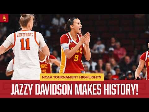 Jazzy Davidson makes history, drops 31 points, 6 reb, 5 ast in NCAA Tournament debut | Highlights