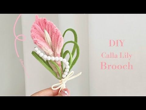 DIY Brooch | How to Make a Flower Brooch | Calla Lily Brooch for Wedding