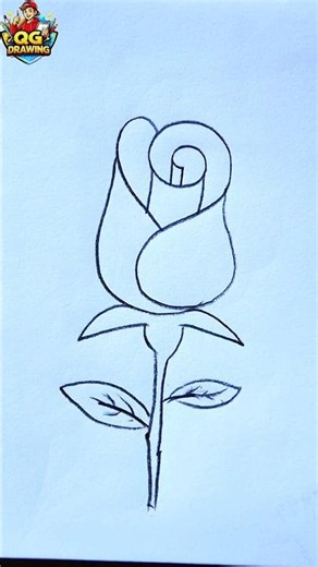 How to Draw a Beautiful Rose 🌹 | Easy Flower Drawing Tutorial