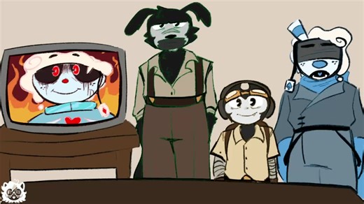 they try to make a cake! (cuphead's idea) . . . #animation #myart #nyansart #motm #mythofthemachine