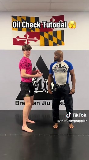 Oil Check Tutorial 🫣 #thefunkygrappler #jiujitsugrappling #bjjmemes #oilcheck #foryoupage