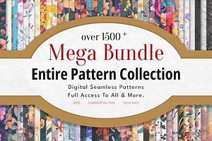 1500  Seamless Patterns Mega Bundle Full Access: Digital Seamless Patterns, Commercial Use (JPEG 12x12 Inch) Instant Download - Etsy