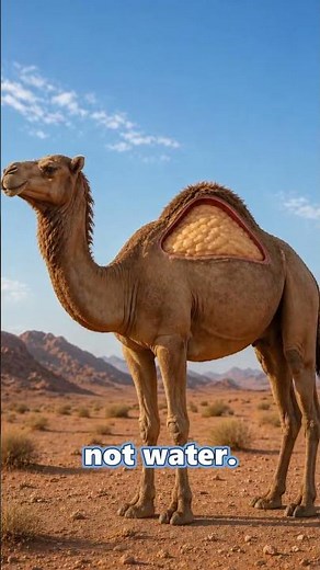 Camels Don’t Store Water in Their Humps! 🐪#science #shorts #wildlife