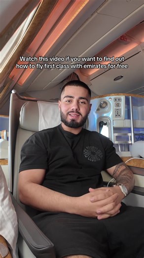Now if you see this and you actually want to fly first class for free check the link in my Bio as I teach everything on there #fyp #travel #emirates #firstclass #traveltok