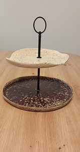 Etagere With 2 Levels, Dessert Stand, Ceramic Etagere, Handmade Etagere - Etsy Canada