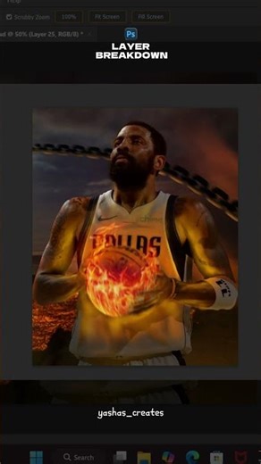 Kyrie Irving Fireball Manipulation | Sports Graphic Layer Breakdown