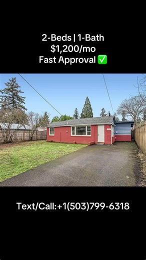 MOVE-IN READY HOME!!! 📍 SE 77th Ave, Portland, OR 97222 Rent: $1,200/month Security Deposit:$1,500 🛏️ 2 Bedrooms | 1 Bathroom Application fee is $70 per adult Spacious Parking 🚘 Washer Dryer In unit 🧺 Available NOW ✅ Fast Approval 📐9522 For more information Call or text 1(503)799-6318 to start your application process. Two bedroom one bath house located in a quiet neighborhood on a flag lot. Property is located near shopping, dining, and public transportation. Tenant is responsible for all 
