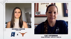 18K views · 245 reactions | Texas Softball legend Cat Osterman — a three-time national player of the year, four-time All-American, and a two-time Olympic medalist — joins NCAA.com's Michella Chester to discuss her fondest moments as a collegiate athlete, what separates her from the rest and her biggest takeaways from the sport of softball. | NCAA Softball | Facebook