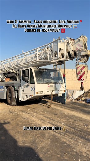 Demag Terex 50 Ton Crane 🪝#wadi_Al_Yasmeen #crane #workshop #sharjah #demag