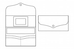 No.76 | Leather Women's Long Wallet (Digital Pattern)