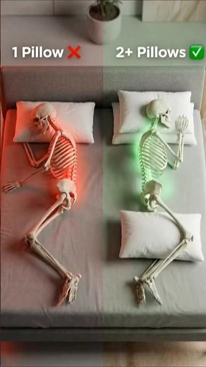 Avoid This Common Sleeping Mistake! Fix Your Spine with the Right Pillow Setup! 😴💤#health #shorts