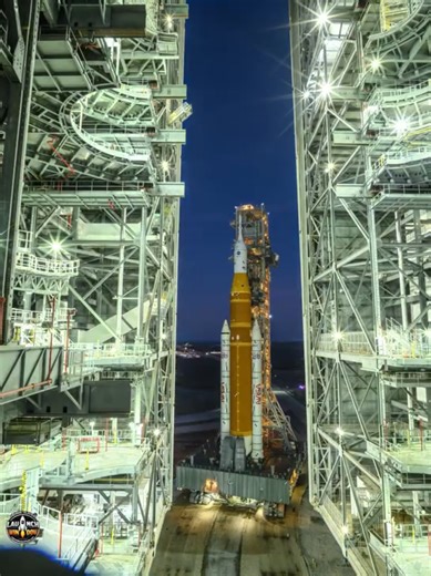 My remote camera view from inside the VAB as the Artemis II SLS is rolled back to make necessary repairs to a second stage helium issue. Video by Dennis Hlavsa with Space FrontPage and Launch Window Photo #moonrocket #KennedySpaceCenter #KSC #artemis #ArtemisII