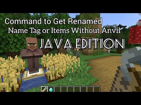 How to Get or /give Name Tag Without Anvil by Using Command in Minecraft Java Edition