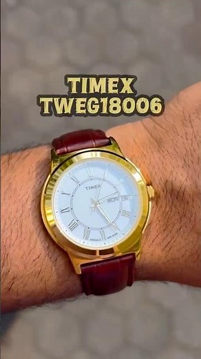 Timex TWEG18006 — Stylish Leather Belt Watch with INDIGLO | Premium Analog for Men 🔥 #timexwatches