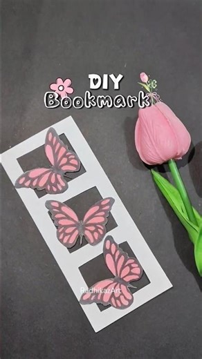 Aesthetic butterfly bookmark DIY 🦋😶‍🌫️ #diybookmark #craftideas #shorts #diy #bookmark