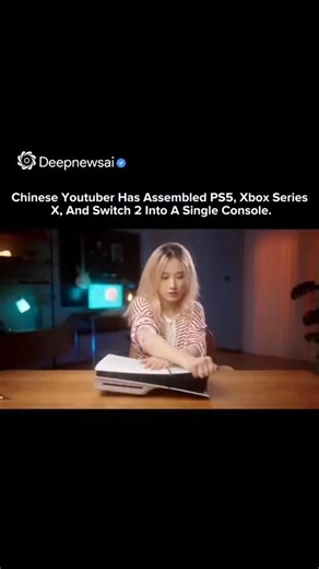 @deepnewsreal on Instagram: "A Chinese YouTuber has built a custom console that combines PlayStation 5, Xbox Series X, and Nintendo Switch 2 hardware into a single working device called the Ningtendo PXBOX 5. Created by Chinese modder XNZ, the project physically merges real PS5, Xbox Series X, and Switch 2 boards inside one custom chassis. The system uses a shared power supply, a custom aluminum cooling block, and an internal switching mechanism that ensures only one console runs at a time. It’s