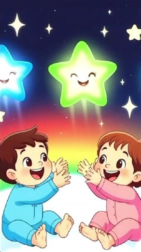 Happy Little Stars #childrensrhymes#babytoons #nurseryrhymes #kidscartoon #song