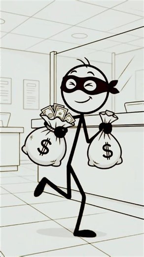 Stickman’s Bank Robbery Fails Ep.2 😂🏦 #stickman #stickmanfails #bankrobbery #comedy