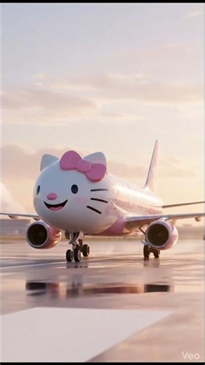 Cute Smiling Airplane Takes Off | Adorable Animated Flight ✈️🌈.#CuteAnimation, #FlyingPlane,