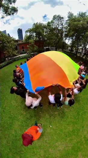 Flying High. Group Games for Youth. Recreational Games. Parachute