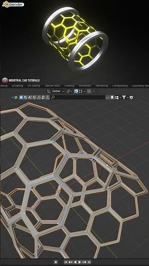 Polygon Mesh 3D Modeling in Blender #blender #3dmodelling #productdesign #hardsurface #topology