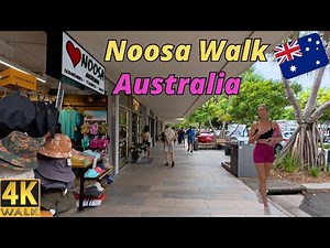 Hastings Street Noosa Queensland - Australia 🇦🇺 4k Walk Tour